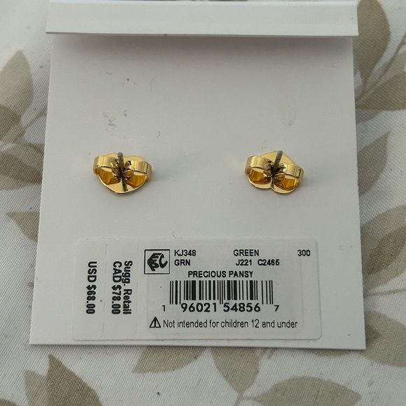 Kate Spade Green and White Floral Earrings - Picture 3 of 3